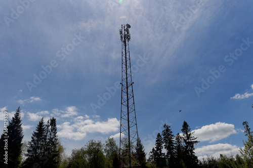 broadcasting tower of internet 5G and radio