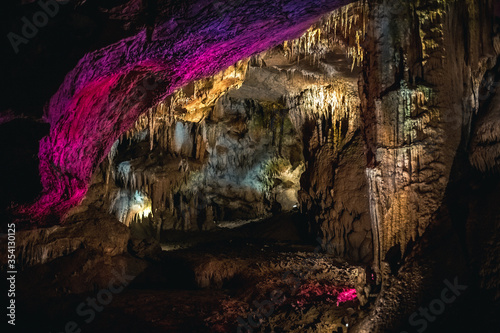 Prometheus Cave also Kumistavi Cave near Tskaltubo in the Imereti region, Georgia photo