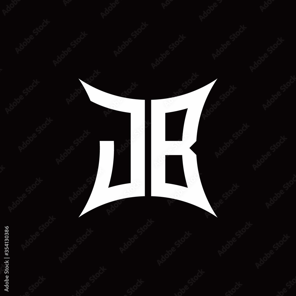 JB monogram logo with sharped shape design template Stock Vector ...