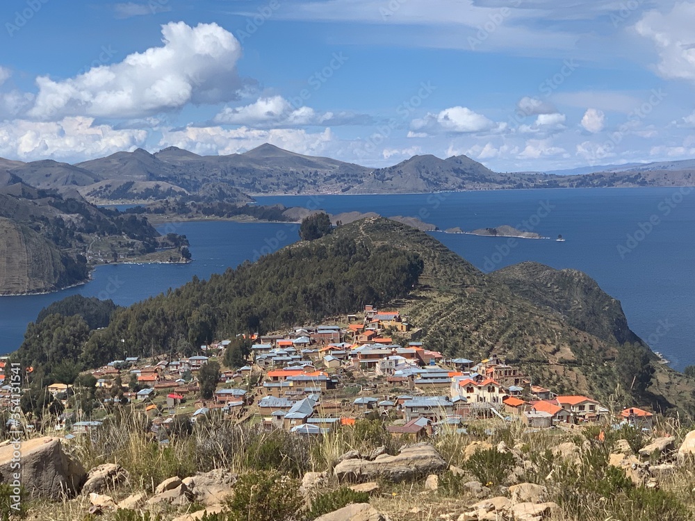 The island of the Sun Isla del Sol  is located on Lake Titicaca in Bolivia