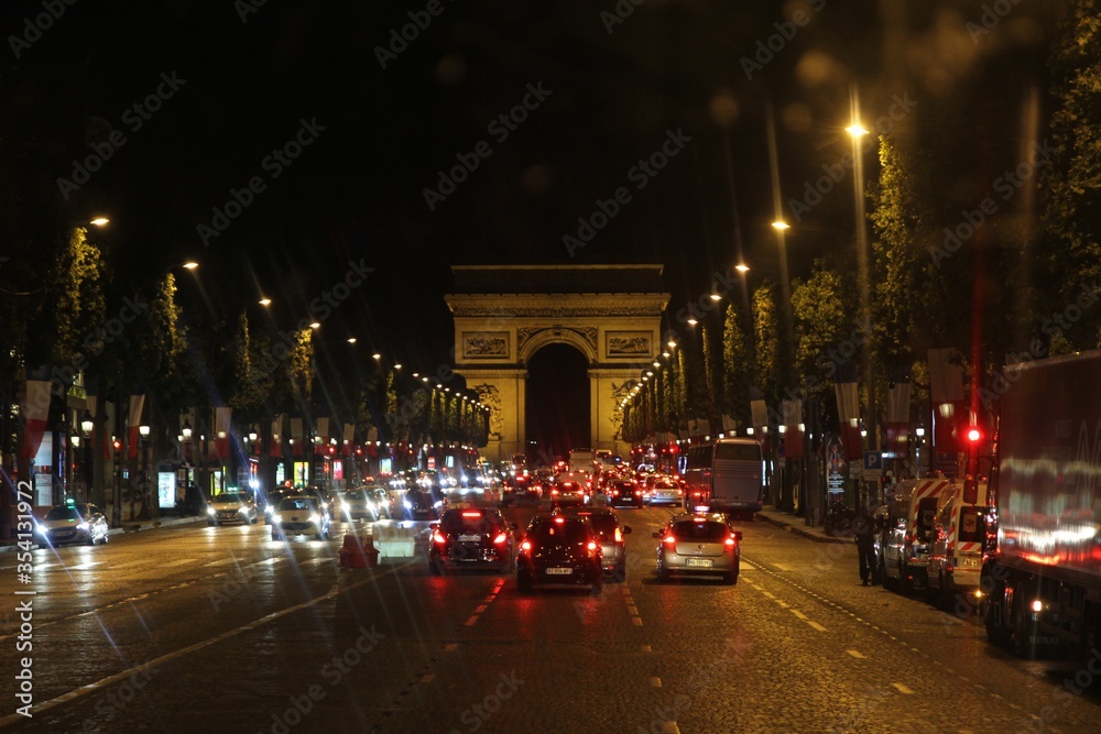 Fototapeta premium traffic in the night city