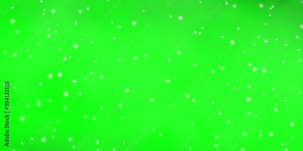 Light Green vector texture with beautiful stars. Shining colorful illustration with small and big stars. Pattern for websites, landing pages.