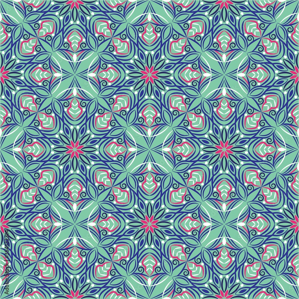 Abstract background ornament illustration. Vector textile print for bed linen, jacket, package design, fabric and fashion concepts. Seamless pattern with flowers Abstract background ornament illustration. Vector textile print for bed linen, jacket, package design, fabric and fashion concepts. Seamless pattern with flowers