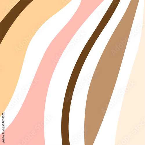curved flat colored lines abstract background vector image