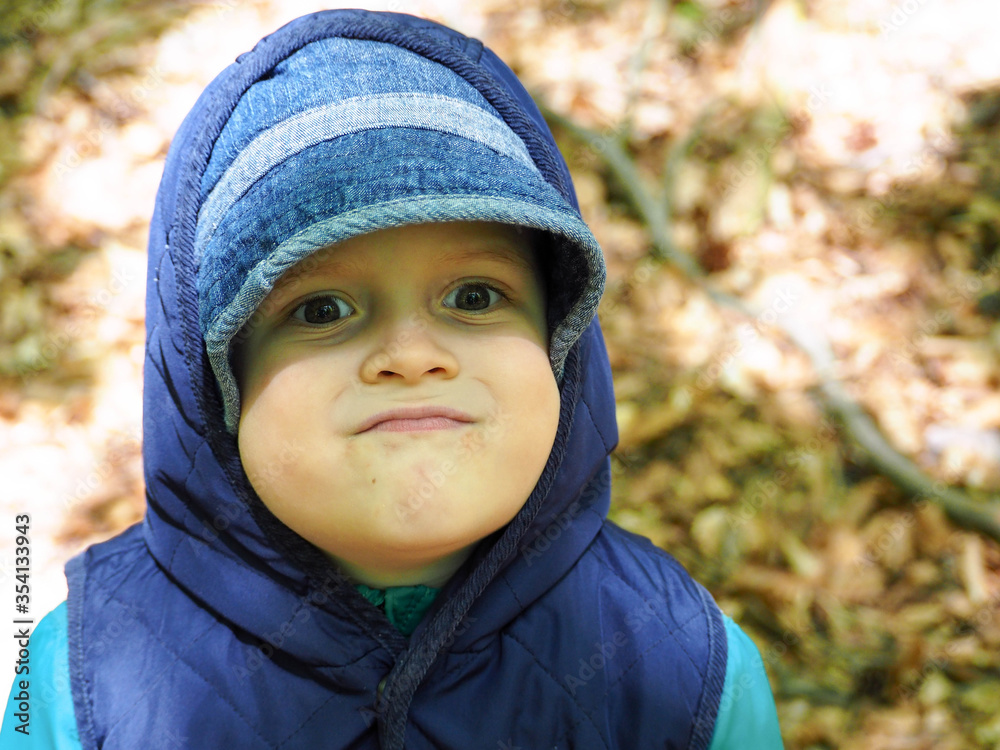 the face of a boy with brown eyes of European appearance close up with an emotion of surprise the face of a boy with brown eyes of European appearance close up with an emotion of surprise
