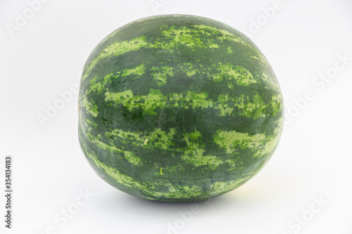 Whole watermelon on a white background