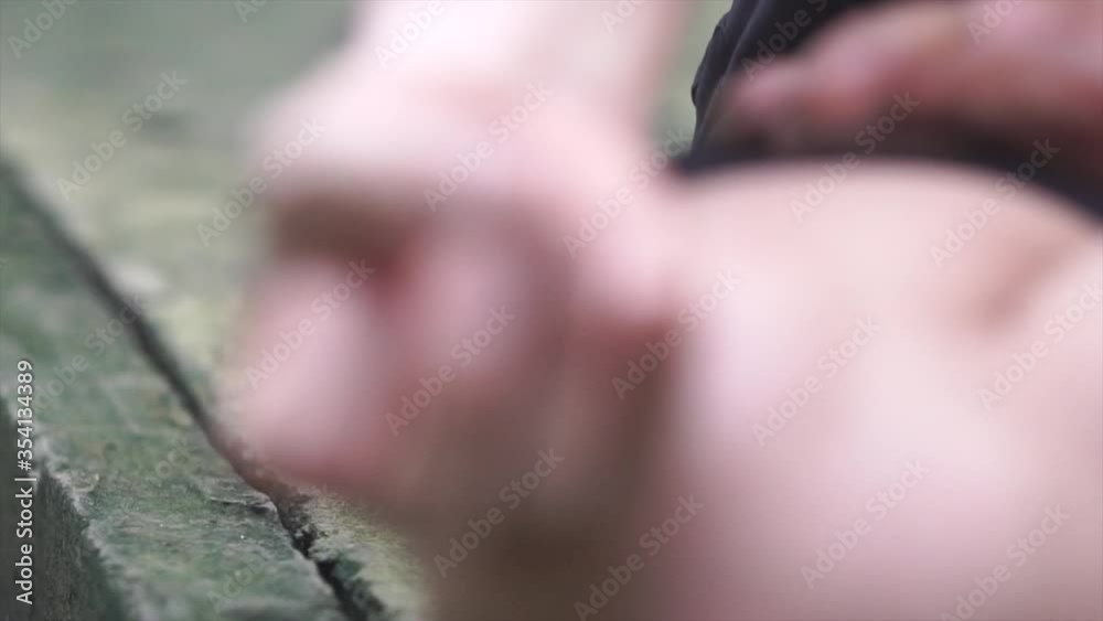 Close up hands. Asian man do yoga relax outdoor. Nature background. Close up hands. Asian man do yoga relax outdoor. Nature background.