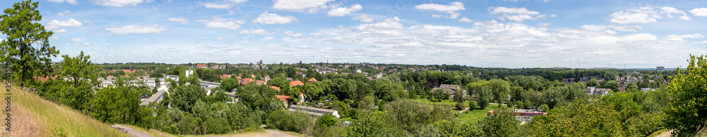 Panoramic view of park area Ruhr area North Rhine Westphalia Gelsenkirchen