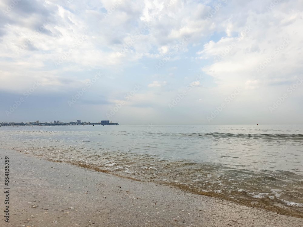 A warm summer morning on the coast of the Black sea. Anapa, Krasnodar region.