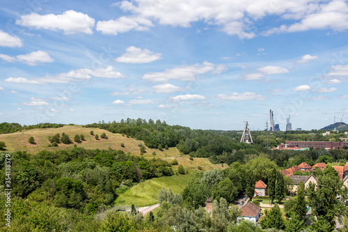 Panorama view over the Ruhr area North Rhine Westphalia Gelsenkirchen