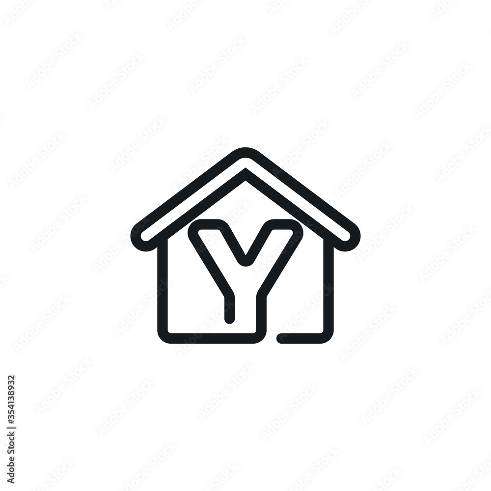 Letter Y In House Icon Vector Design Template Letter Y In House Icon Vector Design Template