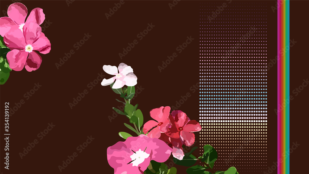 Aesthetic tropical flowers template design, retro vintage style from