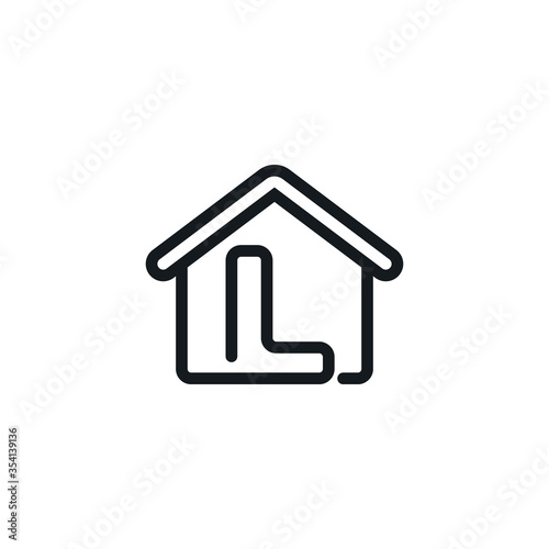 Letter L In House Icon Vector Design Template © fafostock