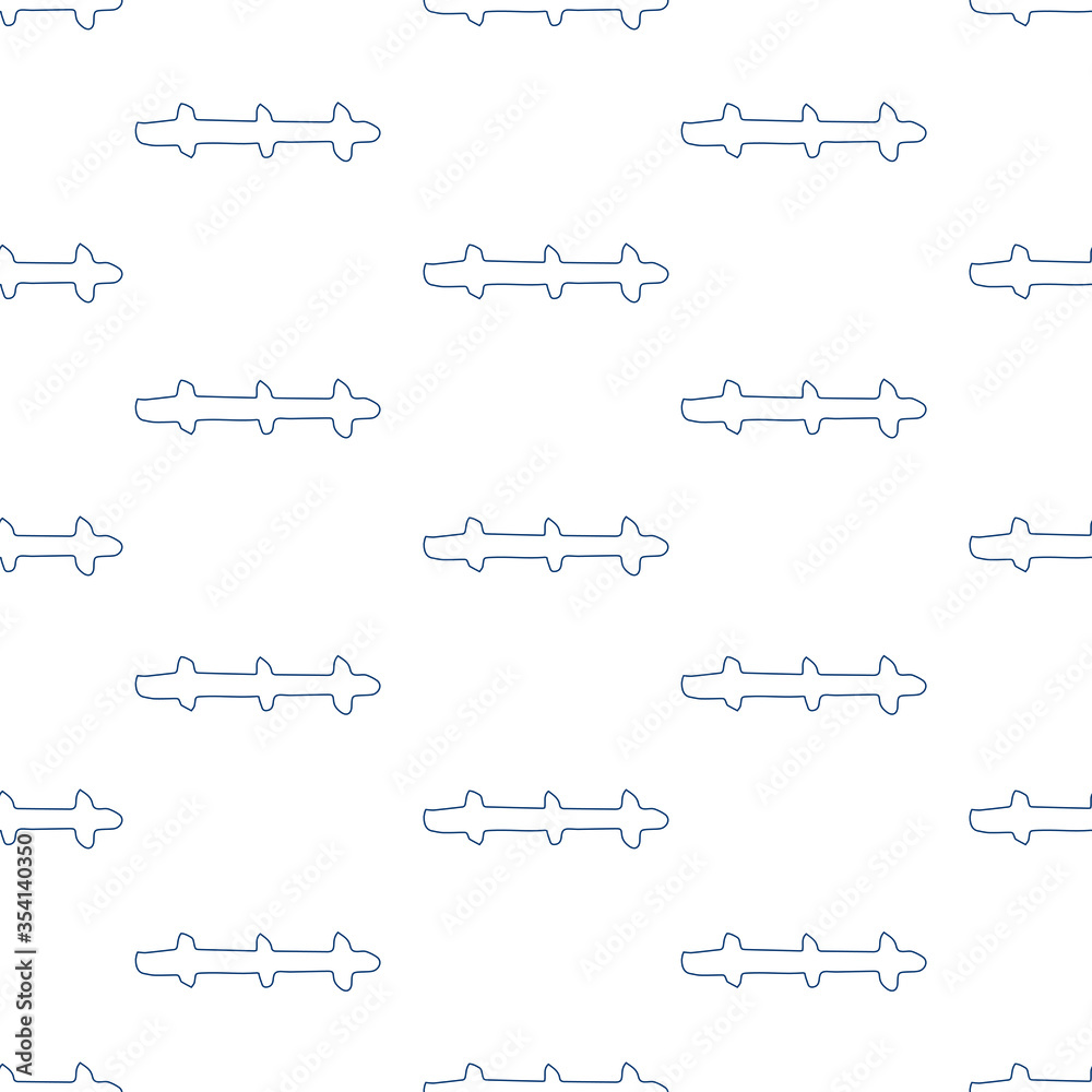 Seamless pattern with horizontal line elements