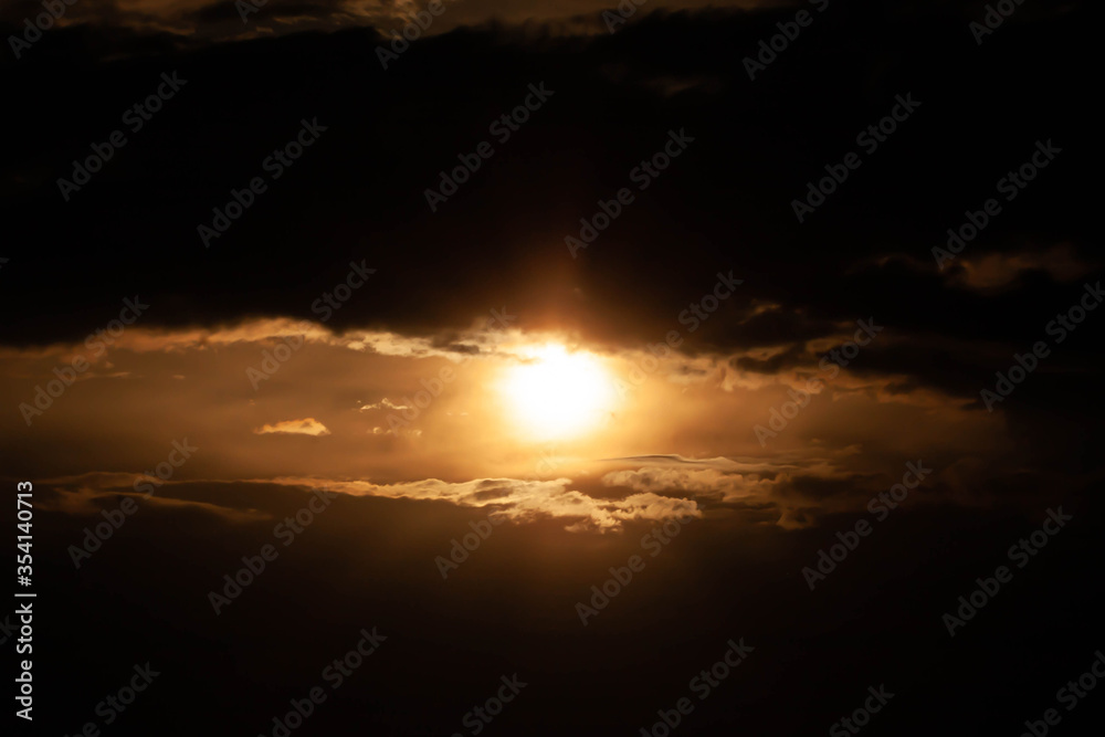 Sunset cloud formations in the sky. Sunset cloud formations in the sky.