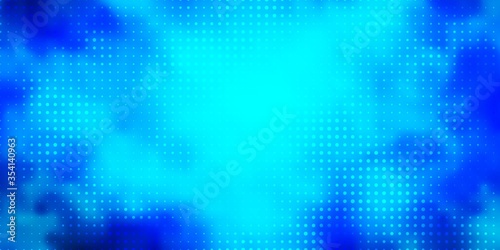Dark BLUE vector pattern with spheres. Illustration with set of shining colorful abstract spheres. Pattern for booklets, leaflets.