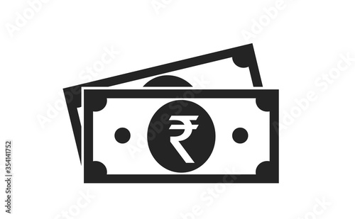 indian rupee bill icon. financial and banking infographic design element