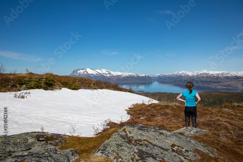 Hike to the Hilstad mountain in Velfjord, Brønnøy municipality, Nordland county