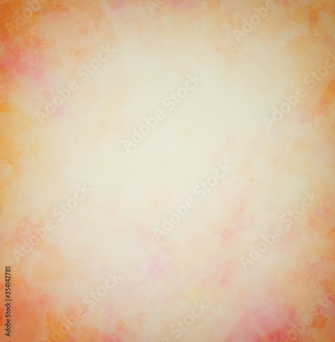Beige white background with orange yellow and red border texture design in warm fall or autumn colors for abstract thanksgiving or fall backgrounds © Attitude1