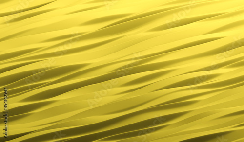 abstract water yellow texture. 3D rendering illustration.