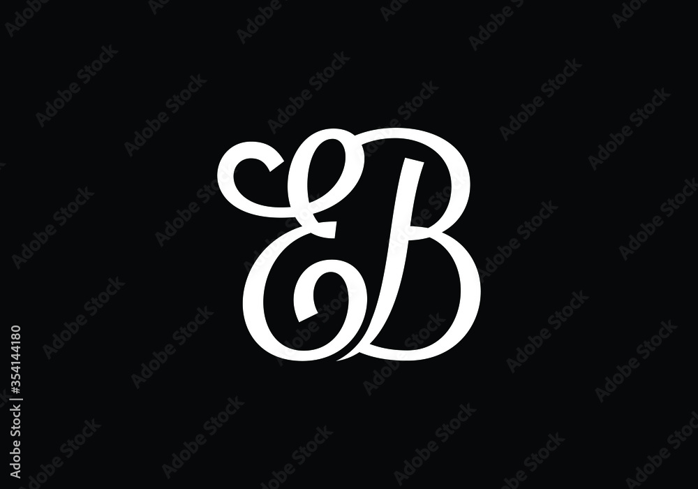 Initial Monogram Letter EB Logo Design Vector Template. EB Letter Logo Design Initial Monogram Letter EB Logo Design Vector Template. EB Letter Logo Design