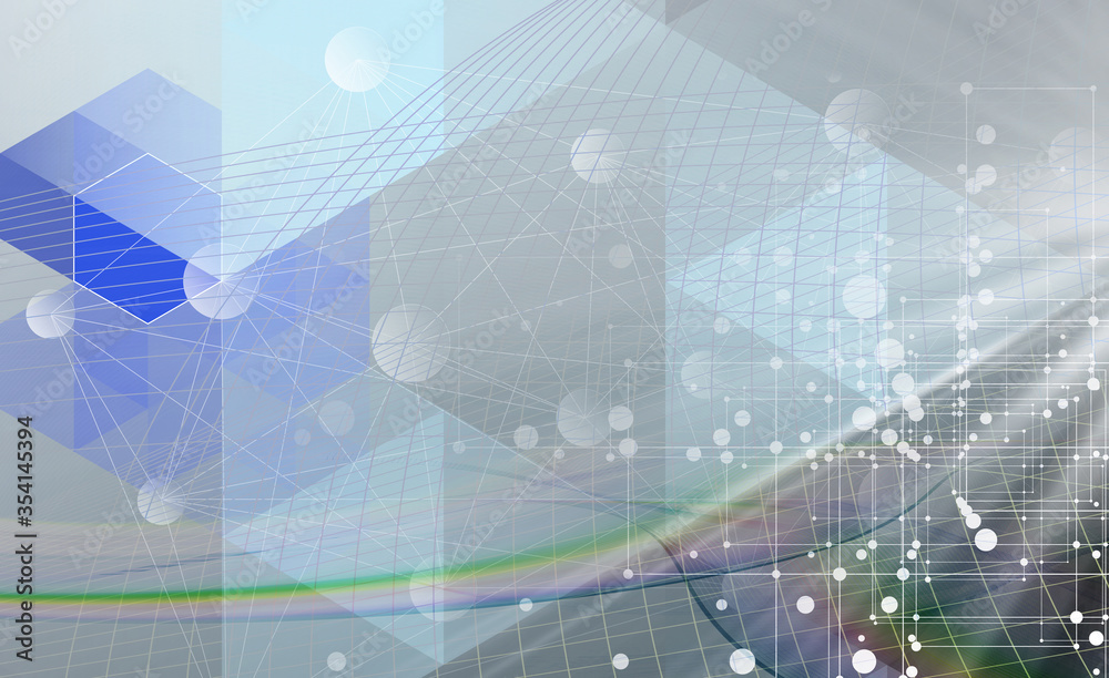 netzwerk linien punkte verlauf formen banner