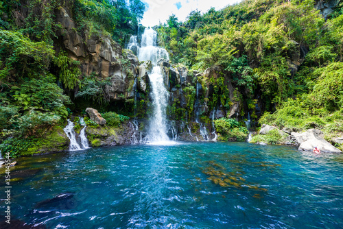 The Egret basin waterfall on La Reunion island