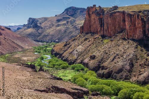 Canyon of the river paintings, Argentina (Cave of the Hands). photo