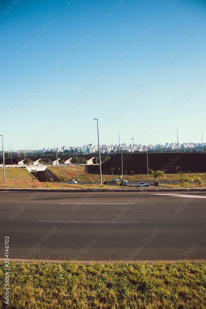 A beautiful view of EPTG street at Brasilia, Brazil.