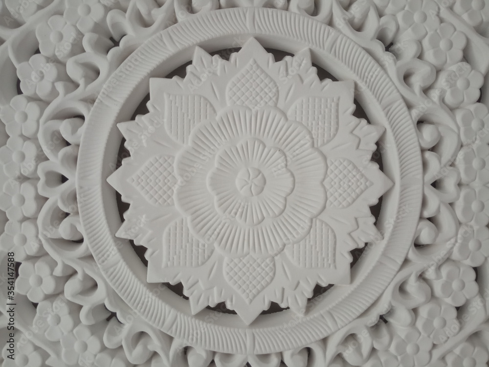 Stucco moulding, samples of a stucco moulding from plaster