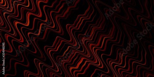 Dark Orange vector layout with wry lines. Colorful geometric sample with gradient curves.  Template for your UI design.