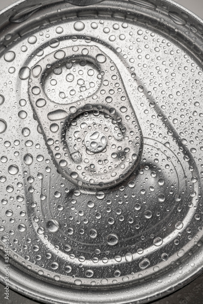 Naklejka premium close up of a misted can