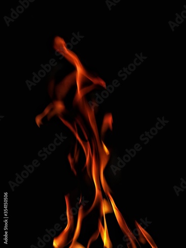 fire on black background