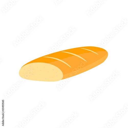 vector image of a white bread