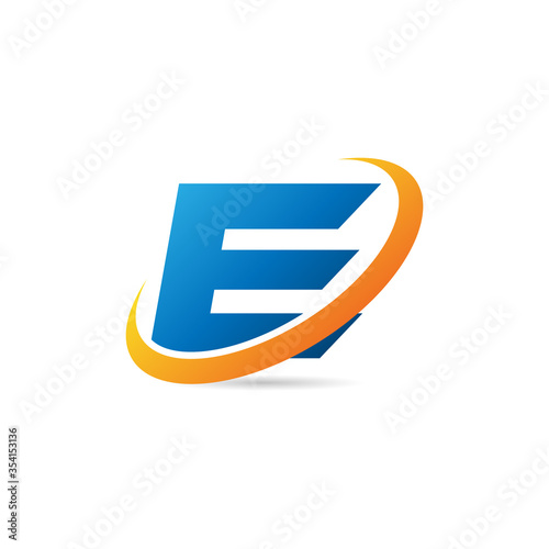 Letter E With Swoosh Logo Design Template Free Download Letter E With Swoosh Logo Design Template - GFXLoad