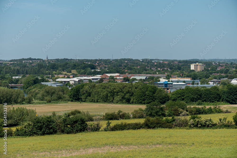 Industries in the city, view from the Sandal Castle hill, Wakefield. Industries in the city, view from the Sandal Castle hill, Wakefield.