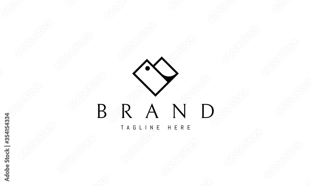 Vector black logo on which an abstract image of a wallet in the form of a heart. Vector black logo on which an abstract image of a wallet in the form of a heart.