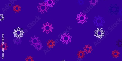 Light Purple, Pink vector pattern with abstract shapes.