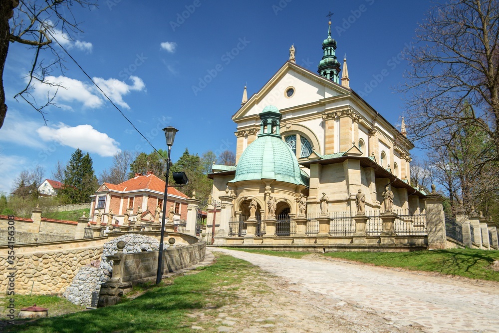 Place  of pilgrimage Kalwaria Zebrzydowska. Church Assumption of the Blessed Virgin Mary in Brody. Poland. 
