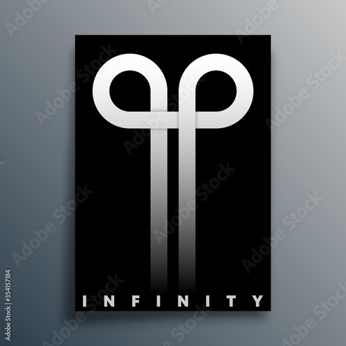 Infinity loop symbol design for poster, flyer, brochure cover, typography, or other printing products