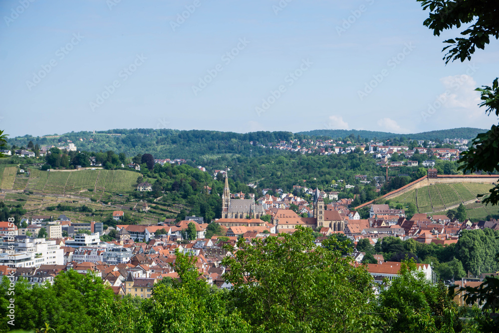 view of the city esslingen germany