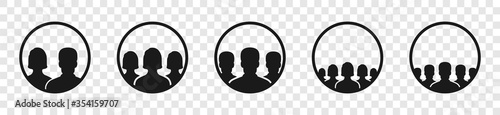 People vector icons. People icons, isolated. People. Man and woman. Business persona symbols. Team or group icons. Vector illustration