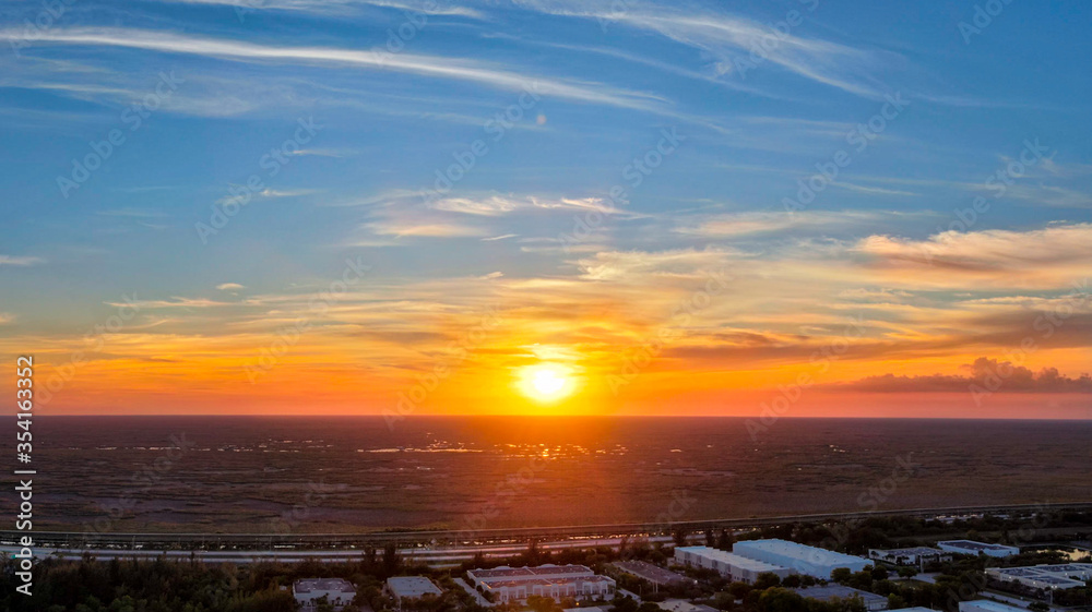 South Florida Aerial Sunset Photography South Florida Aerial Sunset Photography