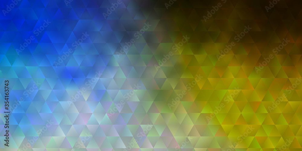 Light Blue, Yellow vector texture with triangular style. Light Blue, Yellow vector texture with triangular style.