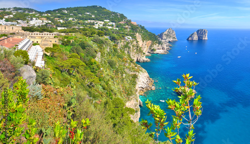 Capri  - an island located in the Tyrrhenian Sea,   Italy.