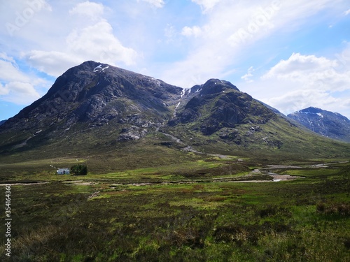 mountain landscape with blue sky