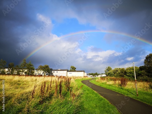 rainbow over the road