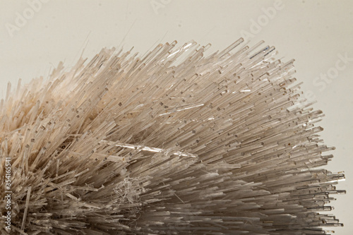 close-up of a mineral sample of scolecite photo