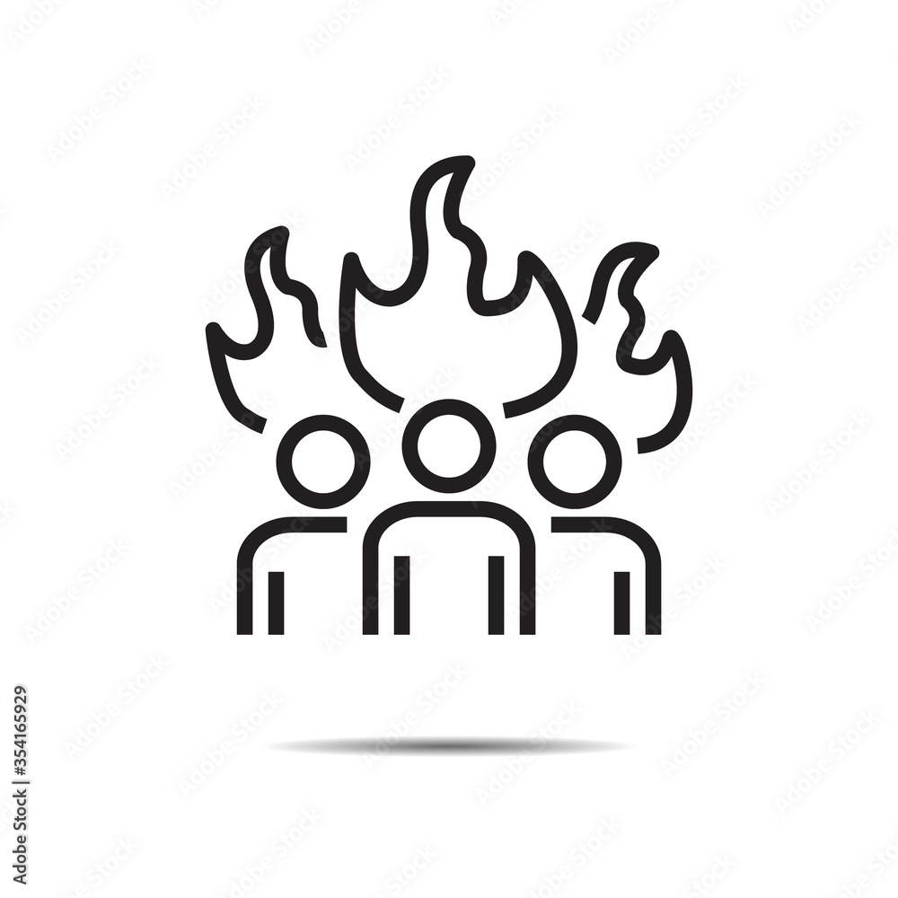 People Icon Work Group Team, Hot head, Teamwork , Match game, Training