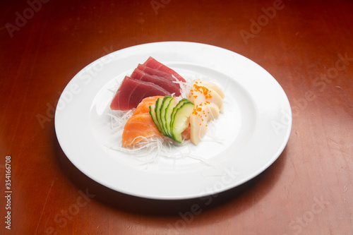 Japanese typical food Sashimi Moriwase